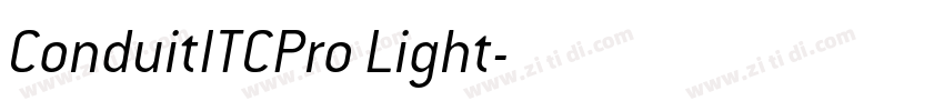 ConduitITCPro Light字体转换